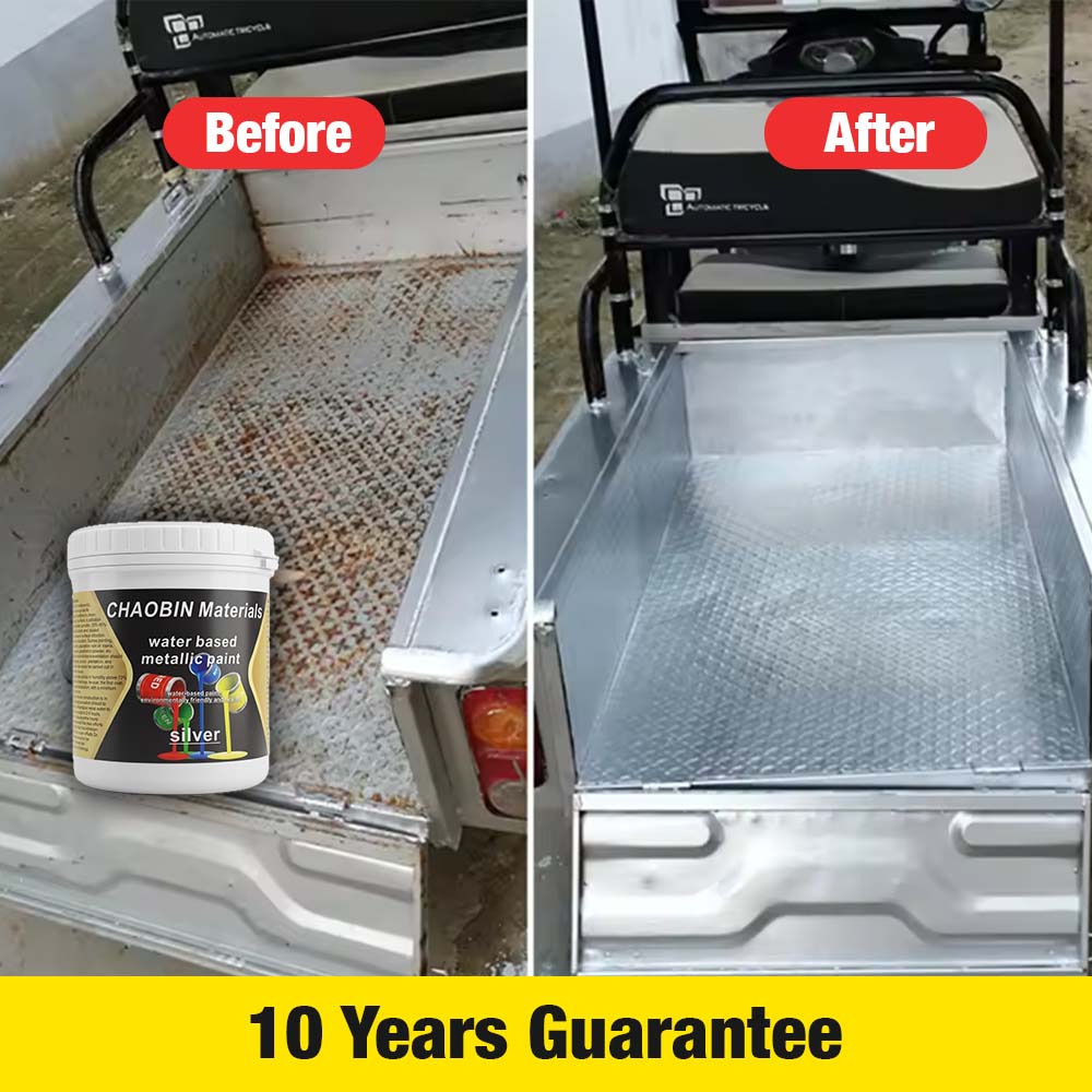 ✅Anti-Rust Silver Metallic Paint(10 Years Guarantee)