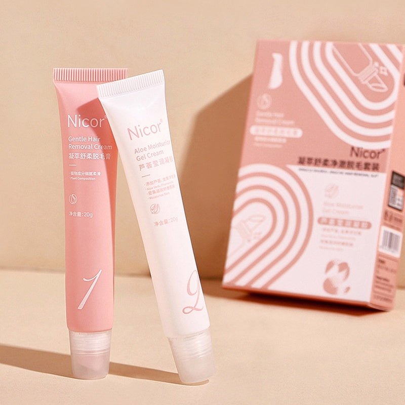 ✅ Nicor Permanent Facial Hair Removing Cream and Aloe Vera Gel