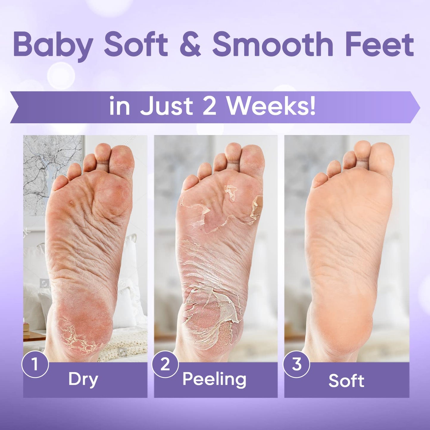 ✅ 3 sets(6pcs) Korean Exfoliating Foot Mask