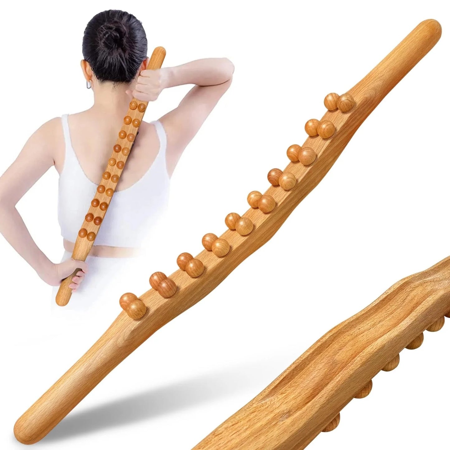 ✅Wooden Massager with 20 beads( 5 Years Guarantee)