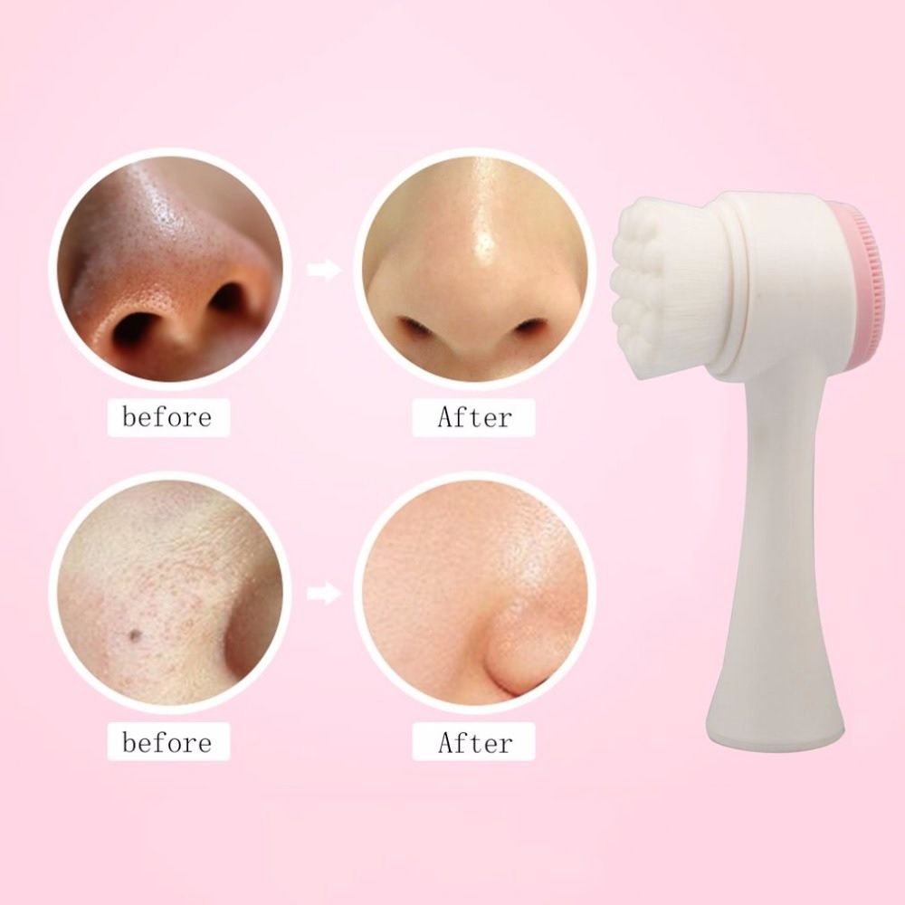 Double Sided Acne and Black Head Cleansing Facial Brush Massager