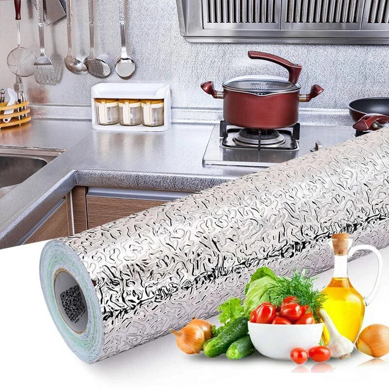 4 Rolls Silver Kitchen Sticker Combo Offer