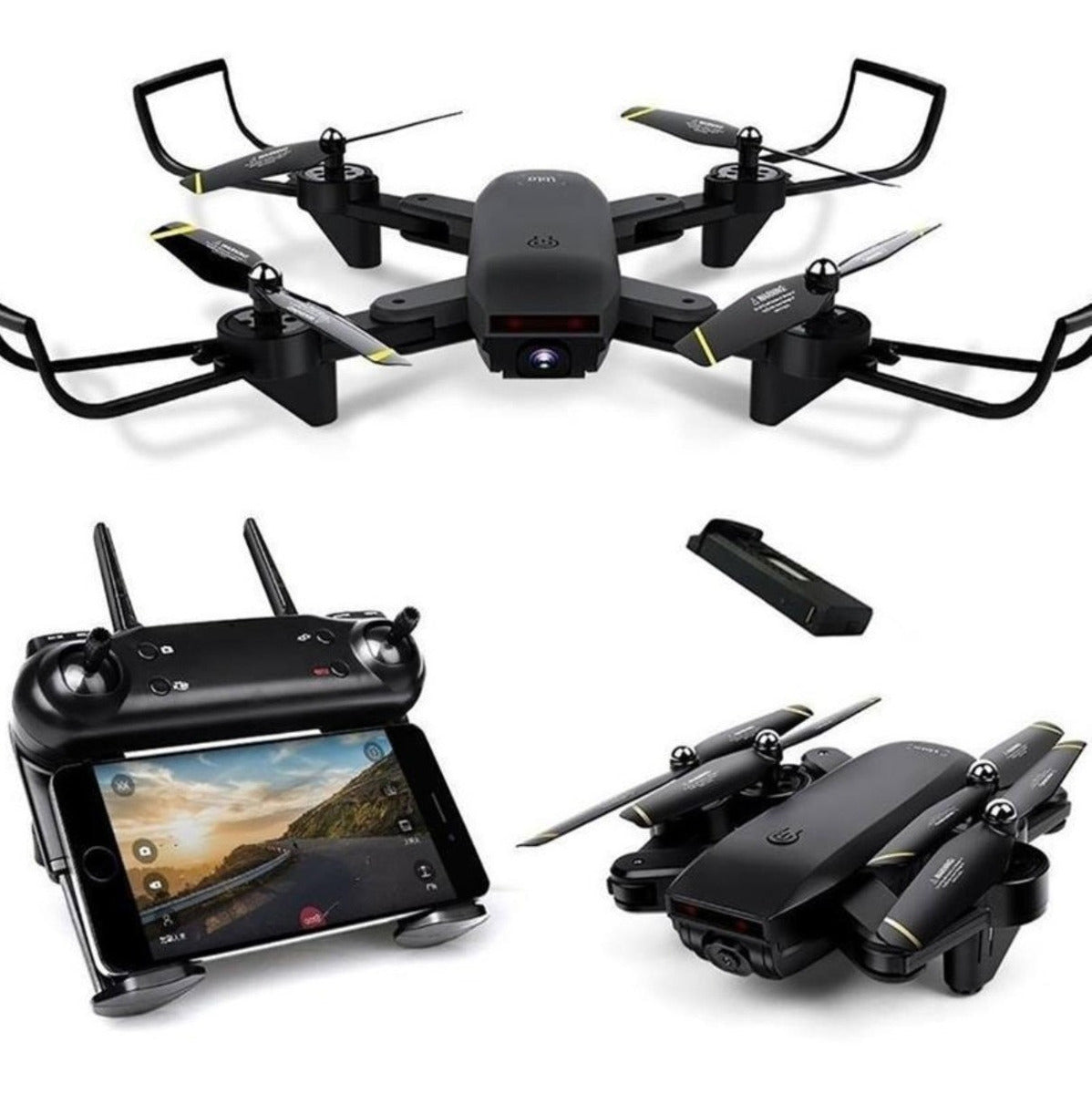 DM DM107s WIFI FPV With Dual 2MP Camera Optical Flow Altitude Hold Mode Foldable RC Drone Quadcopter